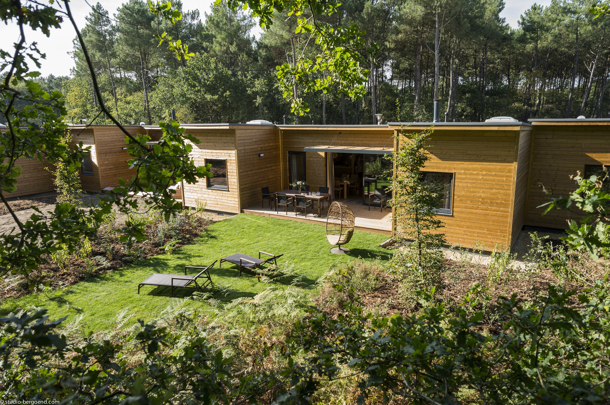 Cottage en bois du futur Center Park : le Domaine du bois aux Daims 