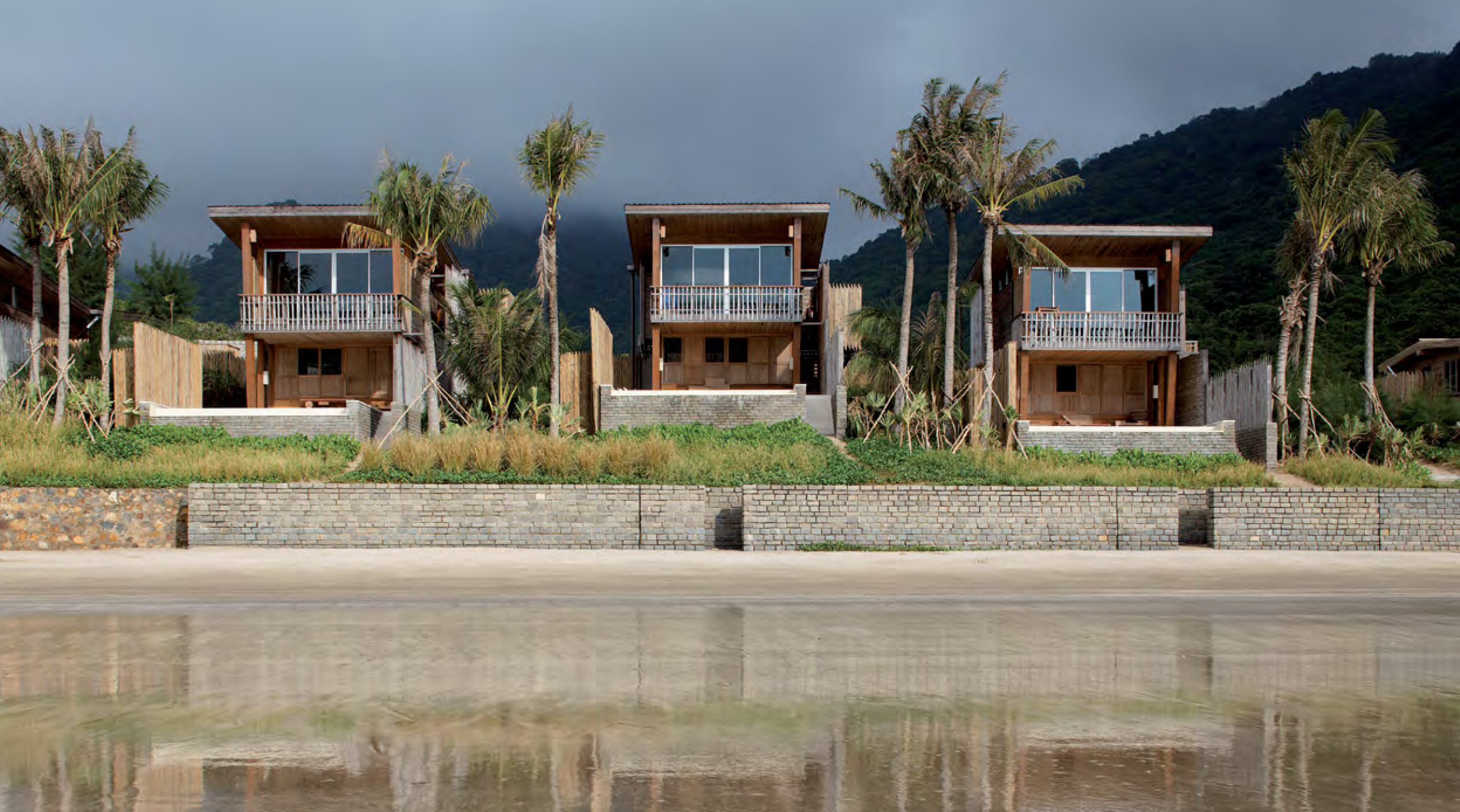 Extérieur des villas en bois 